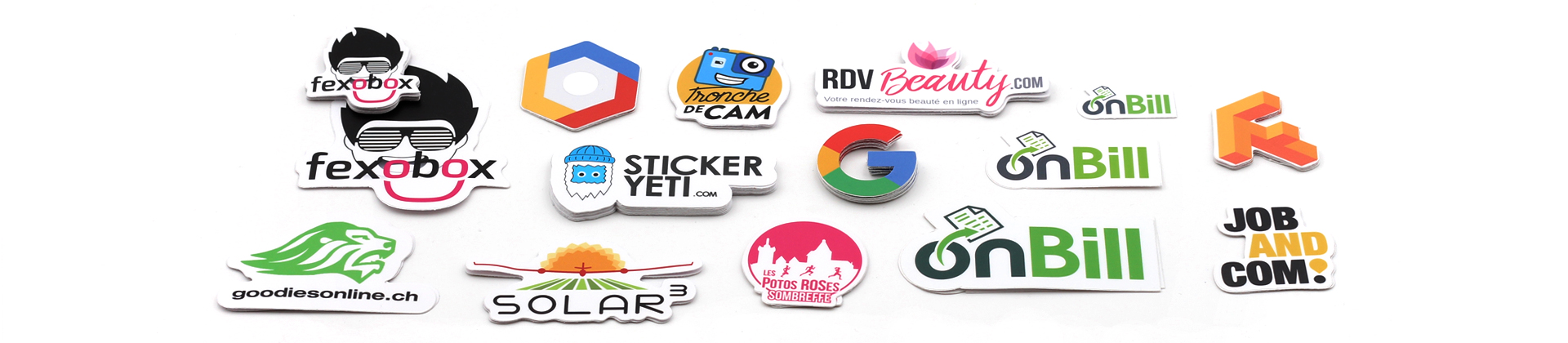Shop high quality company logo stickers, product stickers, quickly print online startup stickers